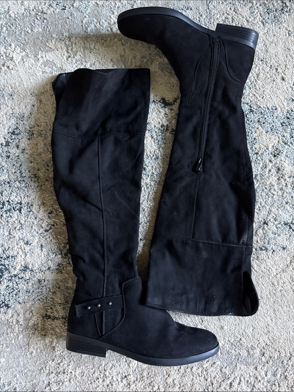 Style & Co. Black Over-the-Knee Suede Boots